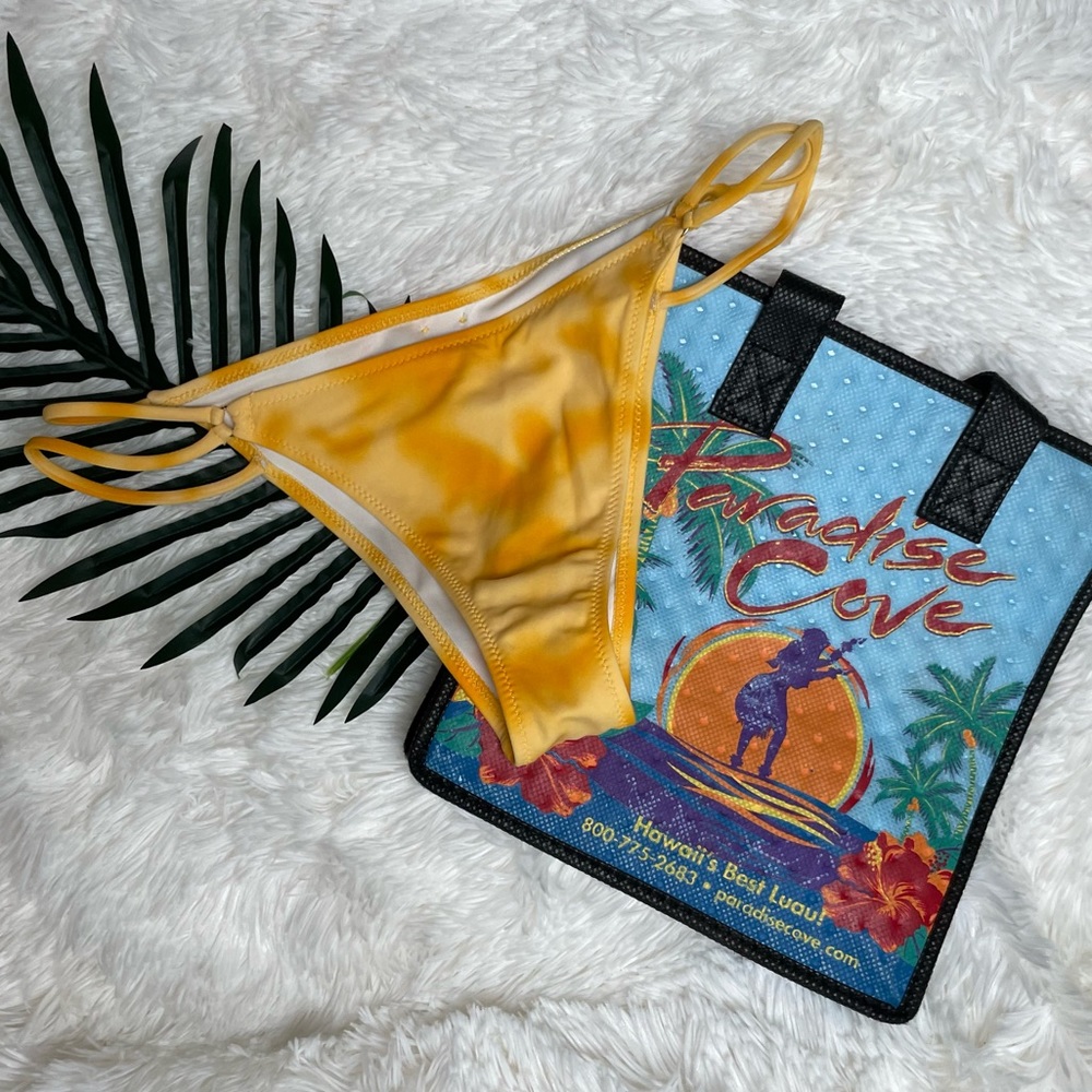 BOGO💥 Pink Victoria’s Secret Gold Yellow Cheeky Bikini Bottoms Sz XS
